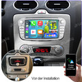 2+64G Autoradio Android 15 Carplay Für Ford Focus MK2 Mondeo C S Max WIFI GPS FM