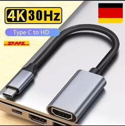 USB C zu HDMI Adapter 4K UHD Kabel Typ C auf HDMI für MacBook Samsung Huawei TV