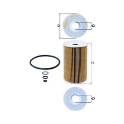 1x Ölfilter MAHLE OX 127/1D passend für BMW