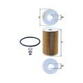 1x Ölfilter MAHLE OX 127/1D passend für BMW