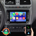 7" 2+32G Autoradio Android 14 Carplay GPS Navi 2 DIN Für VW GOLF 5 6 Passat Polo