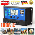 100A PWM Solar Laderegler Charge Panel Controller Regulator Mit USB LCD 12V/24V