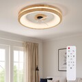 Deckenventilator Deckenleuchte Holzlampe Tageslicht Timer Dimmer Fernbedienung