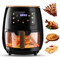 Heißluftfritteuse Heissluft Friteuse mit großflächige Sicht Mini Backofen 6L DE
