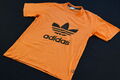 Adidas T-Shirt TShirt Vintage 90er 90s Trefoil Graphik Casual Fashion Orange 6 M