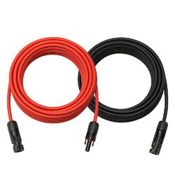 MC4 Solarkabel Verlängerung 4mm² 1000V DC IP67 PV Balkonkraftwerk Rot + SchwarzSteckfertiges MC4-PV-Kabel-Set | 0 % MwSt