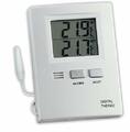 TFA Dostmann Innen Außen Thermometer Temperatur Messer Digital LCD Display Weiß