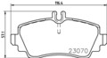 HELLA PAGID Bremsbelagsatz, Scheibenbremse 8DB 355 018-311 für MERCEDES-BENZ