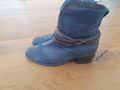 Stiefelletten von Tamaris blau Leder Gr. 39 