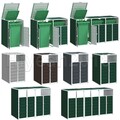 Metall Mülltonnenverkleidung Mülltonnenbox Müllbox für 1/2/3 Tonnen Gerätebox