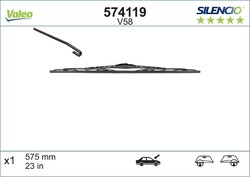 VALEO Wischblatt Scheibenwischer SILENCIO CONVENTIONAL SINGLE 574119 für FIAT 1