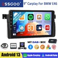 DAB+ 32G Android 14 Autoradio GPS Carplay KAM RDS Für BMW 3er E46 318 320 325 M3