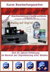 Video Kassetten 10 Video-Bänder Hi8 o MiniDV als DVD digitalisieren überspielen