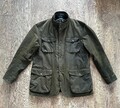Barbour Ogston Wachs Jacke mit Ledereinsätzen an den Ellbogen oliv Gr.XL
