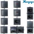 Kopp Nautic IP44 Anthrazit Schalter Steckdose Taster Feuchtraum Aufputz