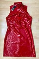 Koucla Vinyl Lack Minikleid mit Herzausschnitt in Rot Größe L