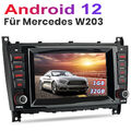 Für Mercedes Benz C Klasse W203 CLK W209 Autoradio Android 12 GPS Navi USB DAB+