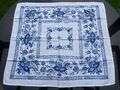 Tischdecke Mitteldecke Decke 80 cm x 70 cm Blau Weiß