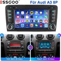 Carplay Android 13 Für Audi A3 S3 RS3 03-2013 Autoradio NAVI SWC RDS GPS WIFI BT