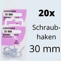 Ösenschrauben Ringschrauben Schraubhaken Haken verzinkt L 30mm ⌀ 10 mm 20 Stück