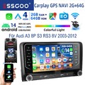 Android 14 Für AUDI A3 S3 RS3 8P 8V 8PA Autoradio NAVI GPS CarPlay +KAM 64G WIFI