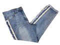 Amy Vermont Jeans Hose Damen Größe 36 40 Blau Fransen Damenjeans Damenhose