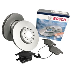 BOSCH BREMSSCHEIBEN 256mm BELÄGE VORNE passend für AUDI A1 VW POLO 6R 9N FABIA