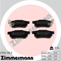 1x ORIGINAL® Zimmermann Bremsbelagsatz, Scheibenbremse Hinten, inkl.