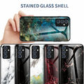 Für Samsung S24 S23 S22 S21 Ultra S20 FE A54 A53 Marmor Glas Hybrid Hülle Case