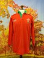 Wales Rugby Union 1991 Heim Langarm Baumwollhändler Shirt UK Herren Größe Large