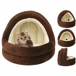 Katzenbett 50x50x45 Cm Braun Und Creme