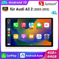 13.1" Carplay AutoRadio GPS Navi BT WIFI 4+64G For Audi A3 SWC BT WIFI DAB+ DSP