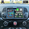 Apple Carplay Android 14 GPS 2+64GB Autoradio WIFI DAB+ Für Fiat 500 2007-15 KAM