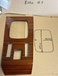 NEU RESTAURIERT SCHALTKONSOLE SCHALTBRETT  ECHT  ZEBRANO HOLZ FÜR MERCEDES W123