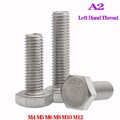 Linksgewinde Sechskantschrauben Edelstahl V2A Maschinen Gewinde Schraube M4- M12