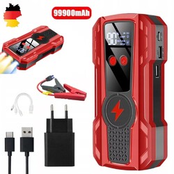 99900mAh Auto KFZ Starthilfe Jump Starter PKW 12V Ladegerät Booster Power Bank