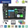 64GB Android14 Autoradio CarPlay Für Opel Astra H Corsa C D Zafira B GPS DAB RDS