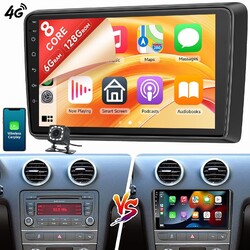 Für Audi A3 S3 RS3 8P 2003-2013 KAM Autoradio Android 13 GPS Navi Carplay 6+128G