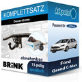 Für Ford Grand C-Max 10-19 BRINK Anhängerkupplung abnehmbar + 13polig E-Satz AHK