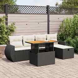 Gartenmöbel Sofa Garnitur Gartengarnitur Garten Sitzgruppe 6-tlg mit/ohne Kissen
