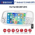 7" Carplay Autoradio Android 13 GPS NAV WIFI RDS 64G DAB+ Für Fiat 500 2007-2015