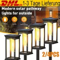 LED Garten Solarlampen für Außen 2/4PCS Solarleuchten Gartendeko