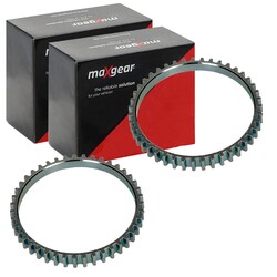2X MAXGEAR ABS-SENSORRINGE VORNE BEIDSEITIG PASSEND FÜR NISSAN PIXO OPEL AGILA