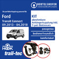 Für FORD Transit Connect Typ V408 09.2013-04.2018 AHK abn +7pol sp. E-Satz TOP