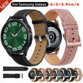 Leder Armband für Samsung Galaxy Watch 4 5 6 40 44mm Classic 42 47mm 5 Pro 45mm