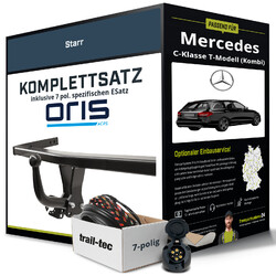 Für MERCEDES C T-Modell Typ S205 Anhängerkupplung starr +eSatz 7pol 18-21 NEUTIPP - Die Montage ab 449,- Euro gleich mitbestellen!