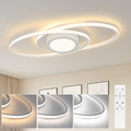 ZMH Dimmbar-Deckenlampe Schwarz/weiß 48w 3000-6500k Wohnzimmer
