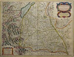 Alemannia sive Suevia Superior - Oberschwaben - Blaeu 1635 - Altkolorit