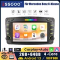 7" Autoradio Carplay KAM DAB Für Mercedes Benz C-Klasse 64GB Android 13 GPS Navi