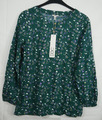 Damen EDC BY ESPRIT Traumhaftes Blusen Shirt Grün Bunt 100% Viskose Größe L NEU!